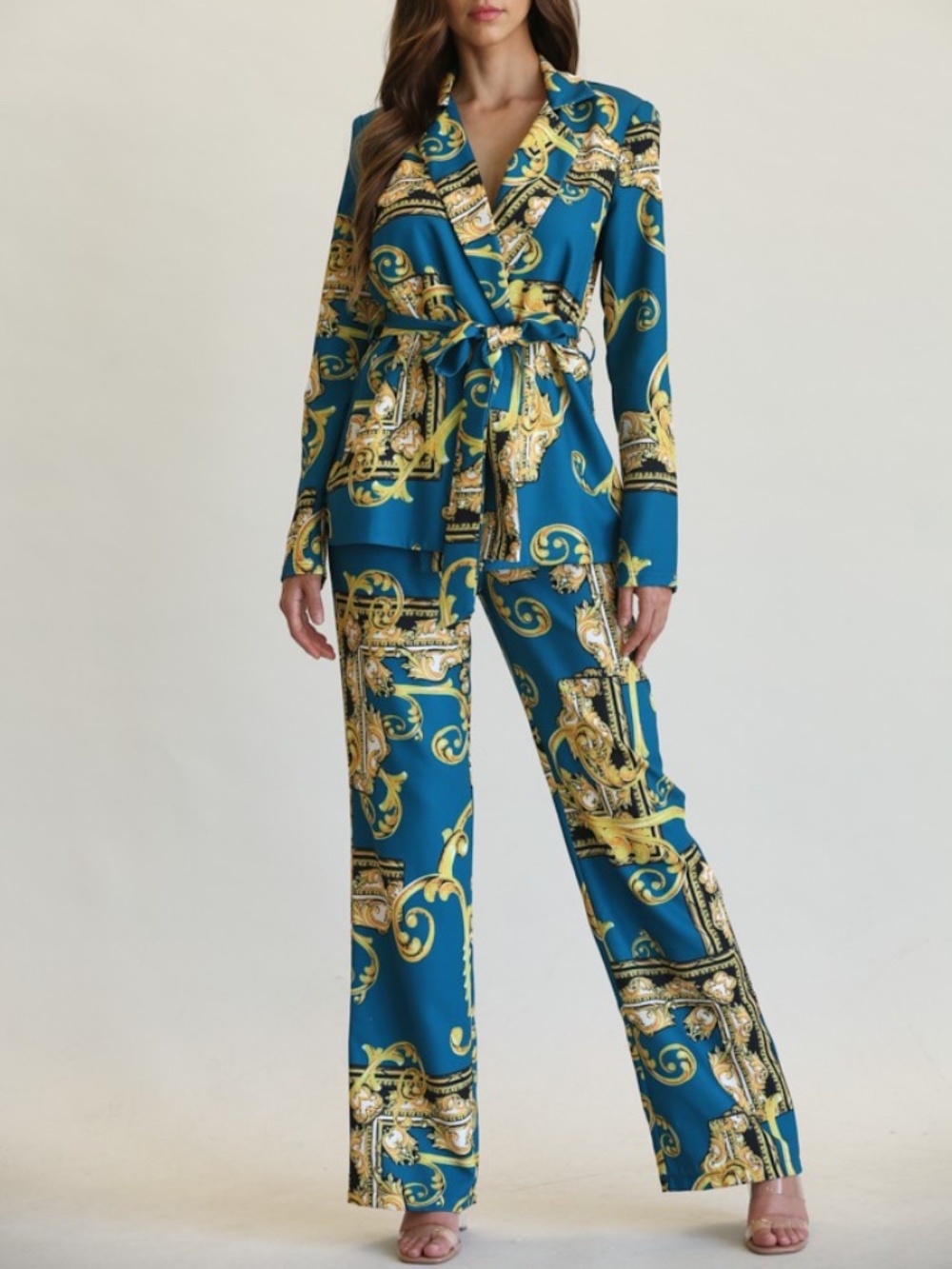 Blithe Baroque Print Suit Set